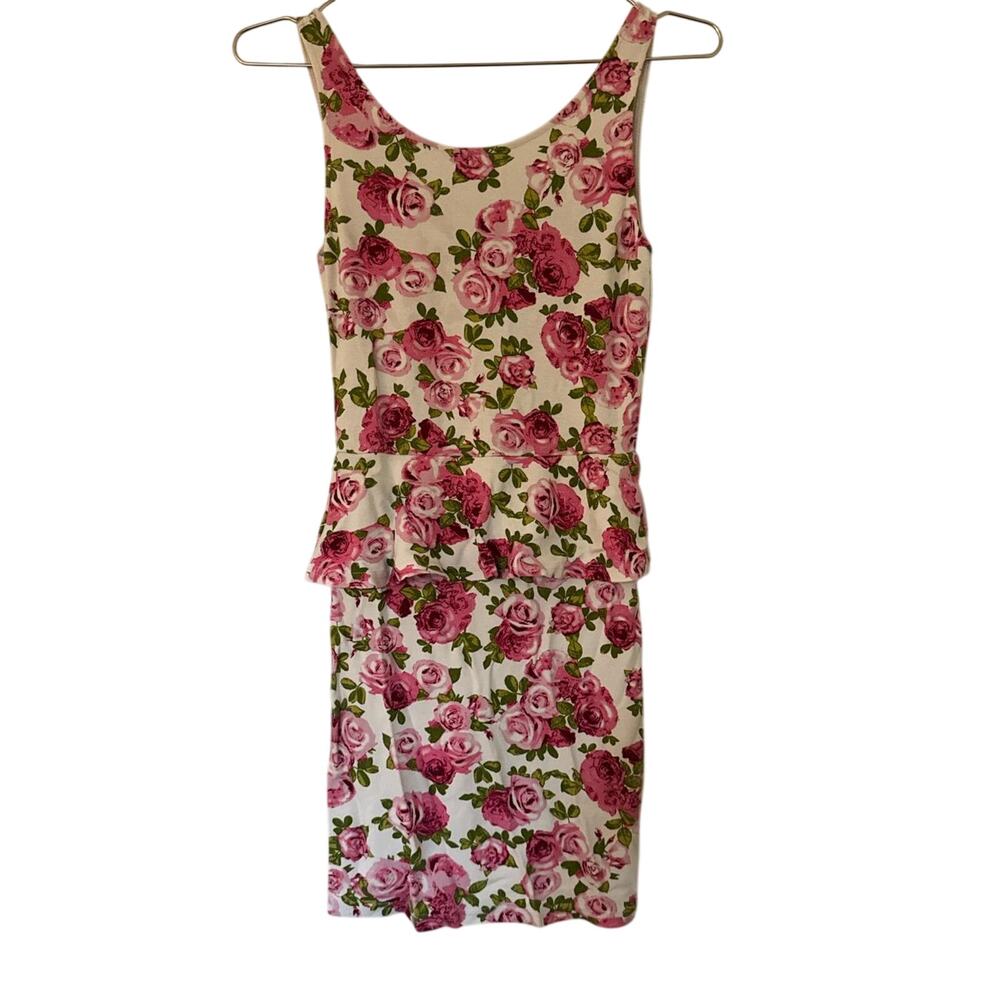 Floral mini dress with pockets